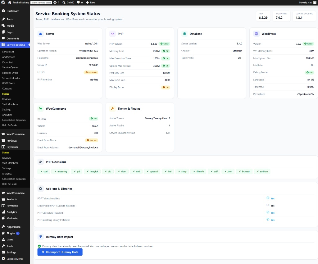 GDPR tools with data export, anonymize, and erasure actions