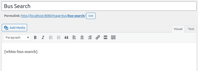bus search result page