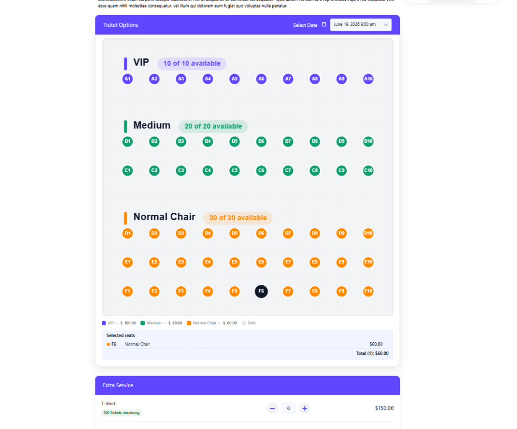 Generated seat design