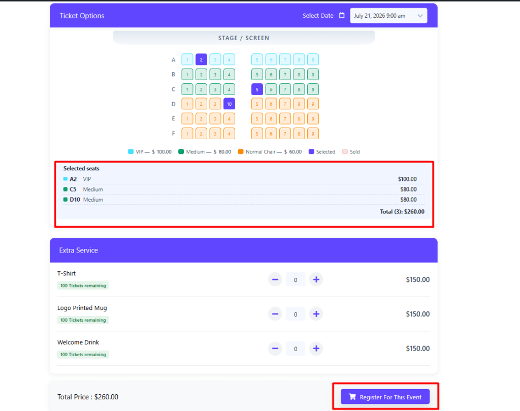 How to Add Event Seating Plan Using Seat Plan Addon 15